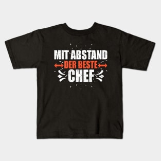 Mit Abstand Beste Chef Witziges Spruch Bleib Zuhause Kids T-Shirt